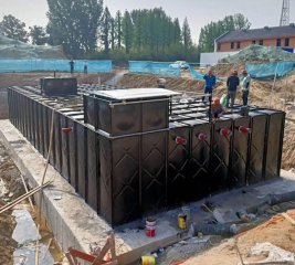 长沙地埋式一体化消防泵站厂家将水箱和泵站集成实现消防供水
